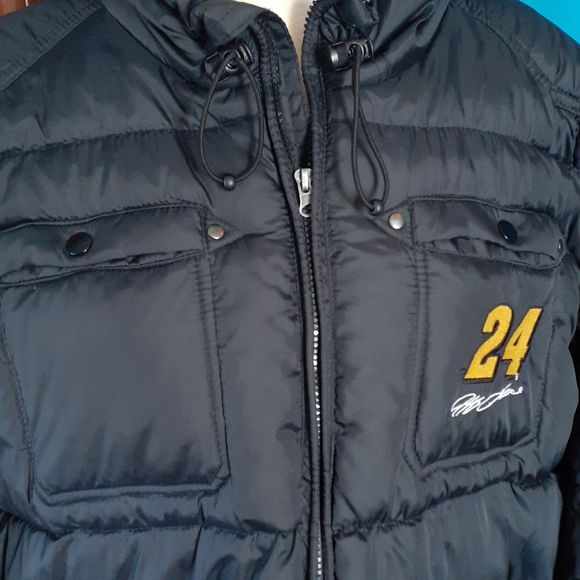 NASCAR Jeff Gordon Hendrick Motorsports Black Hooded Coat Jacket - SZ XXL - Picture 6 of 13